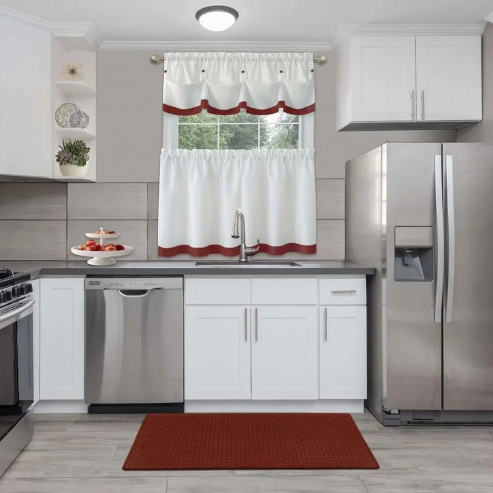Embossed Kitchen Mats Cushioned Anti Fatigue, Non-Slip Leather-Like Kitchen